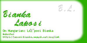 bianka laposi business card